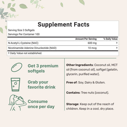 NAC 600mg with MCT Oil